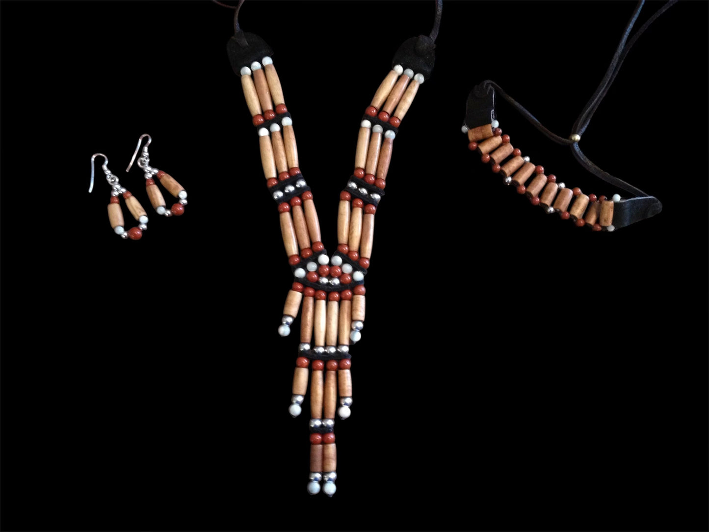 Elk Bone Teardrop Necklace set